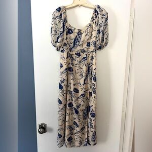Abercrombie & Fitch Blue Puff Sleeve Sundress